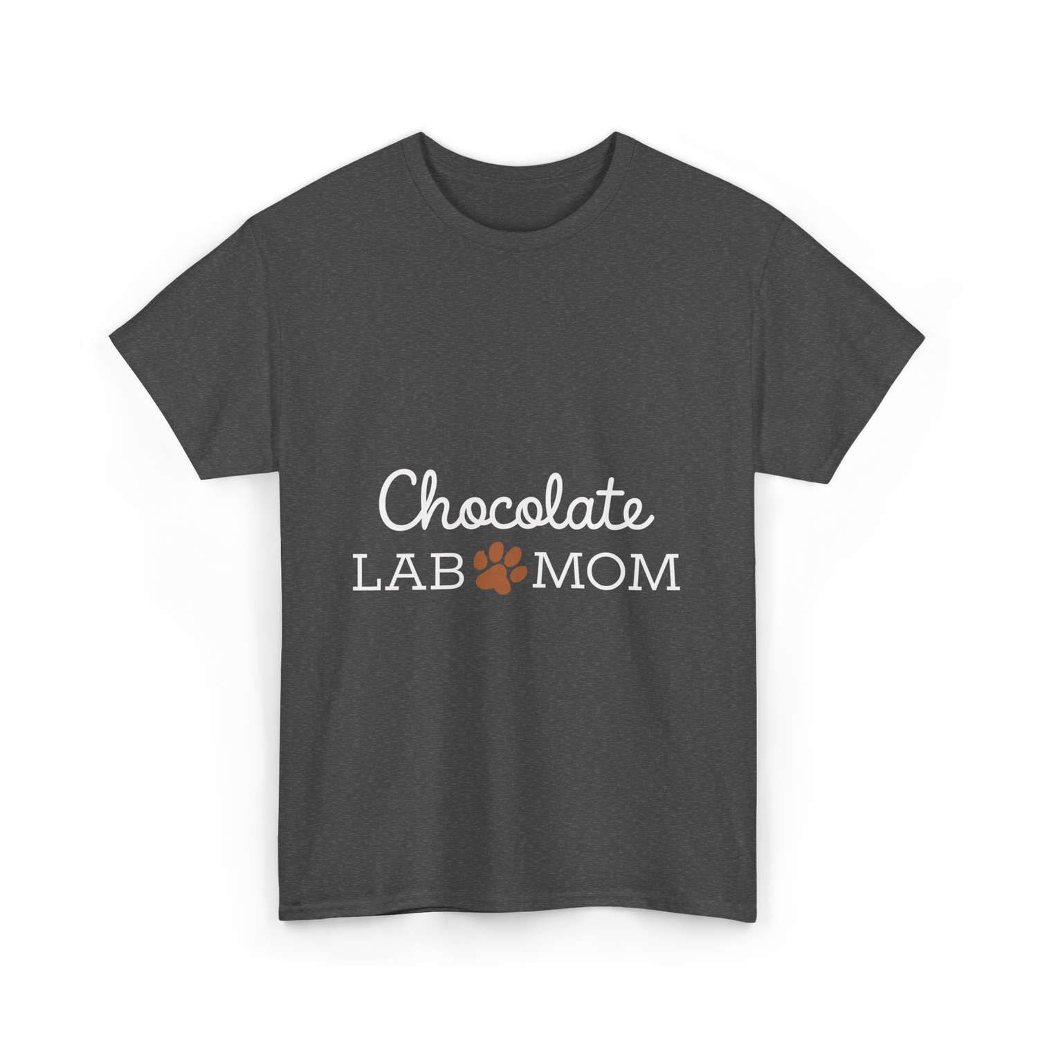 Chocolate Lab Mom Dog Lover T-Shirt - Dark Heather