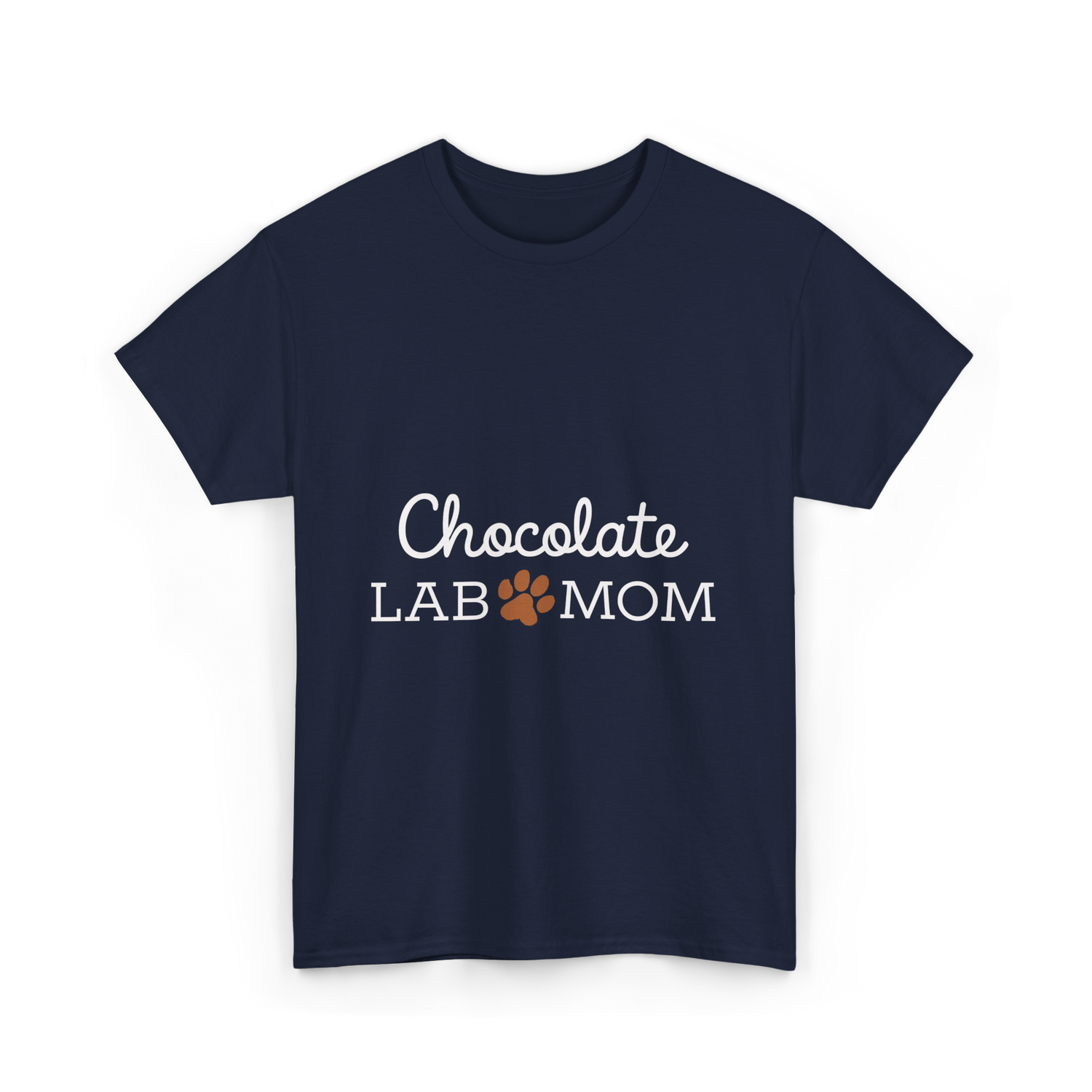Chocolate Lab Mom Dog Lover T-Shirt - Navy