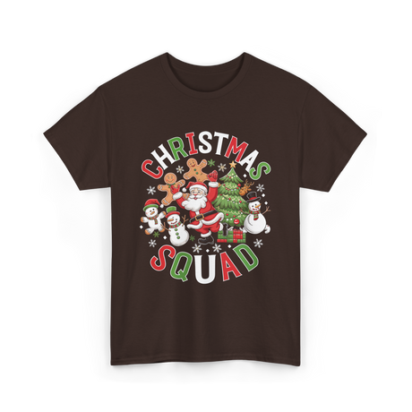 Christmas Squad Holiday Season T-Shirt - Dark Chocolate