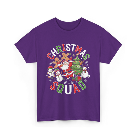 Christmas Squad Holiday Season T-Shirt - Purple