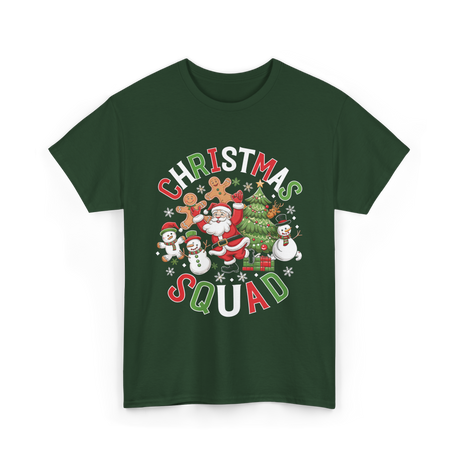 Christmas Squad Holiday Season T-Shirt - Forest Green