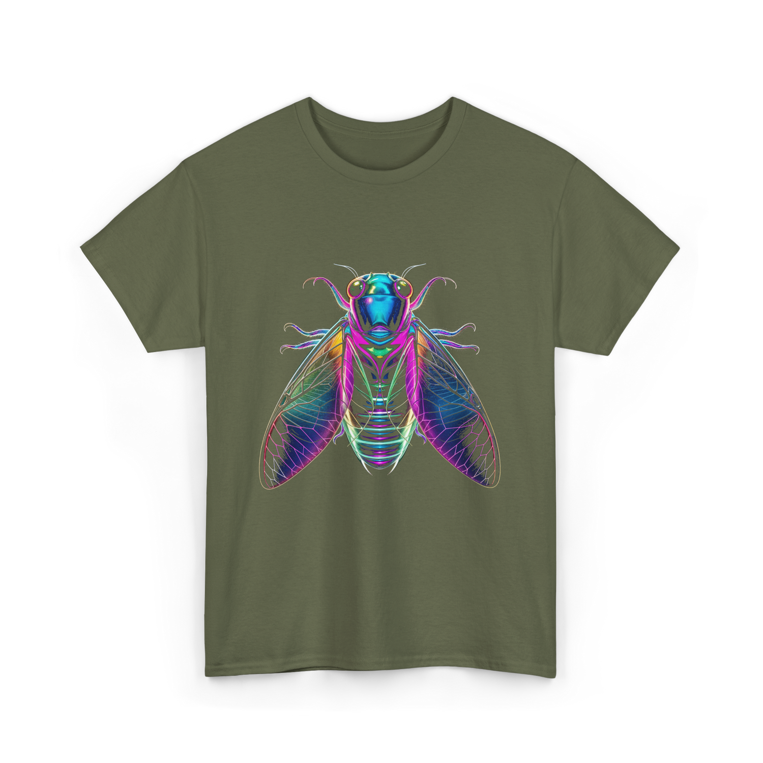 Cicada Insect Entomology Cicada T-Shirt - Military Green