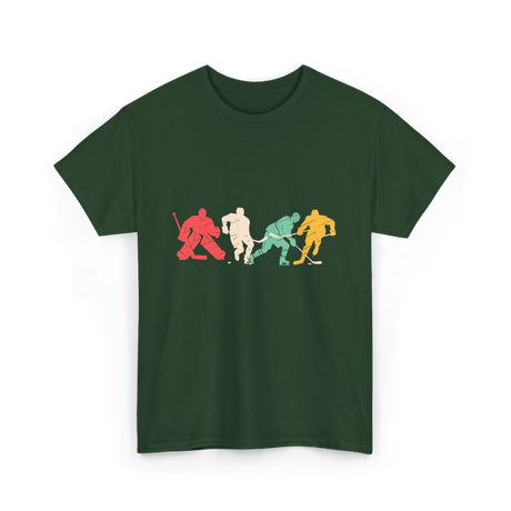 Classic Vintage Style Hockey T-Shirt - Forest Green