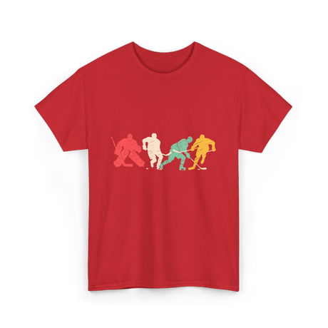 Classic Vintage Style Hockey T-Shirt - Red