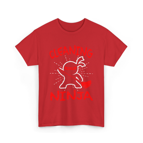 Cleaning Ninja Cleaning Janitor T-Shirt - Red