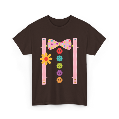 Clown Bow Tie Costume Clown T-Shirt - Dark Chocolate