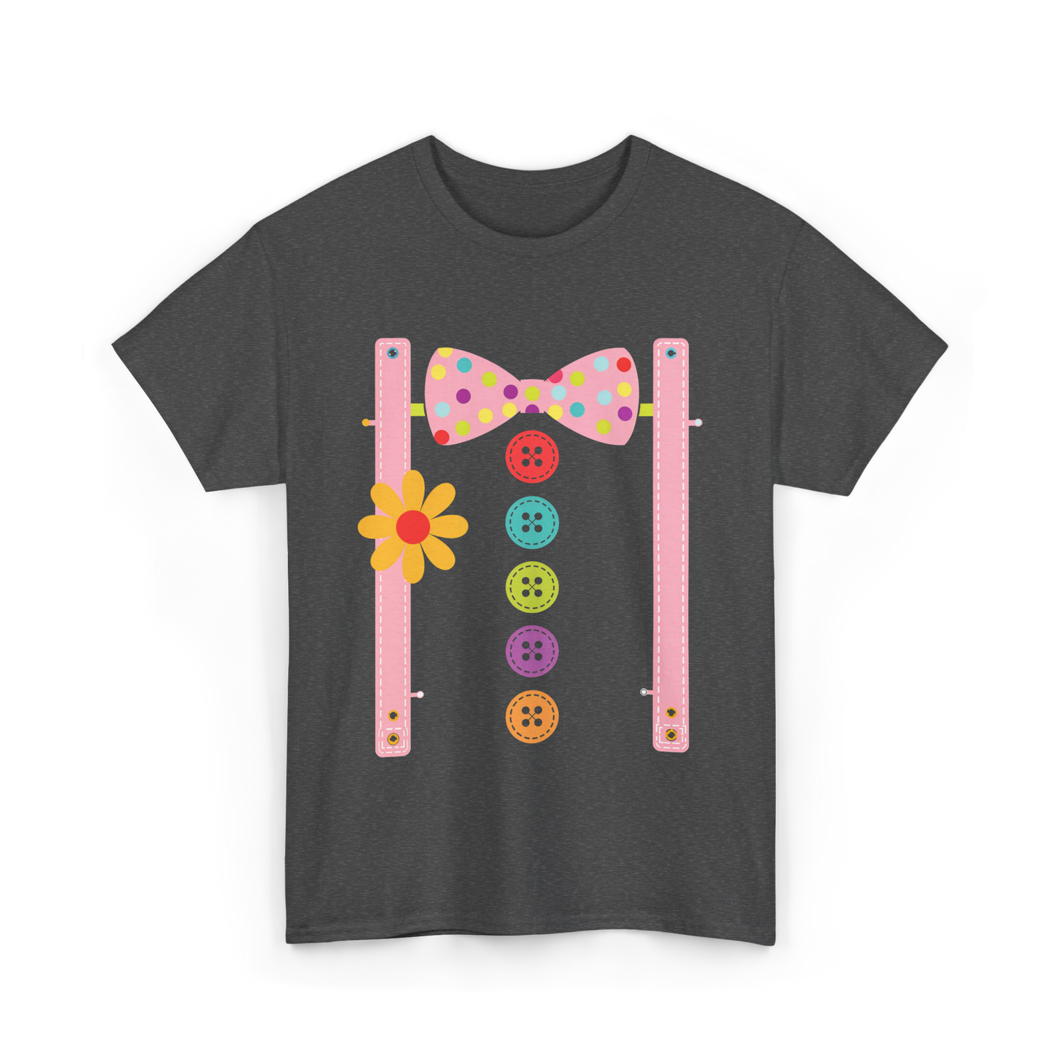 Clown Bow Tie Costume Clown T-Shirt - Dark Heather