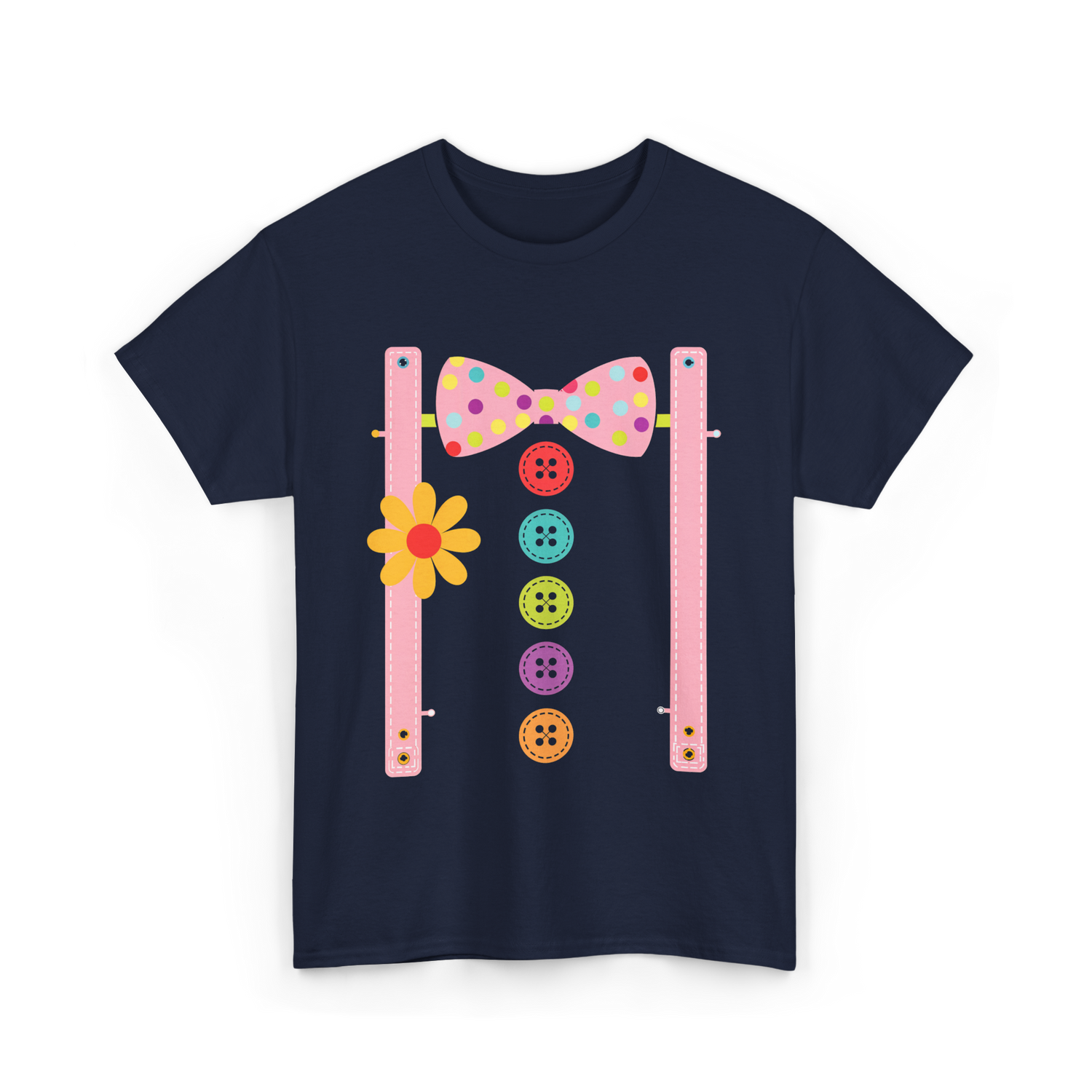 Clown Bow Tie Costume Clown T-Shirt - Navy