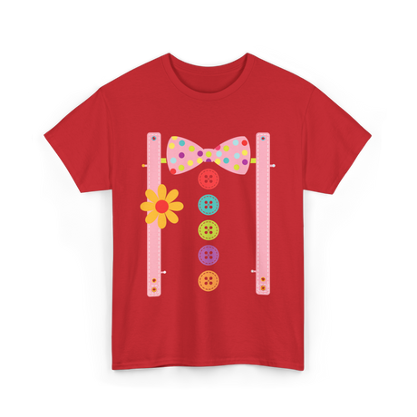 Clown Bow Tie Costume Clown T-Shirt - Red