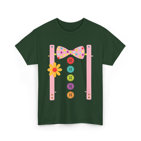 Clown Bow Tie Costume Clown T-Shirt - Forest Green