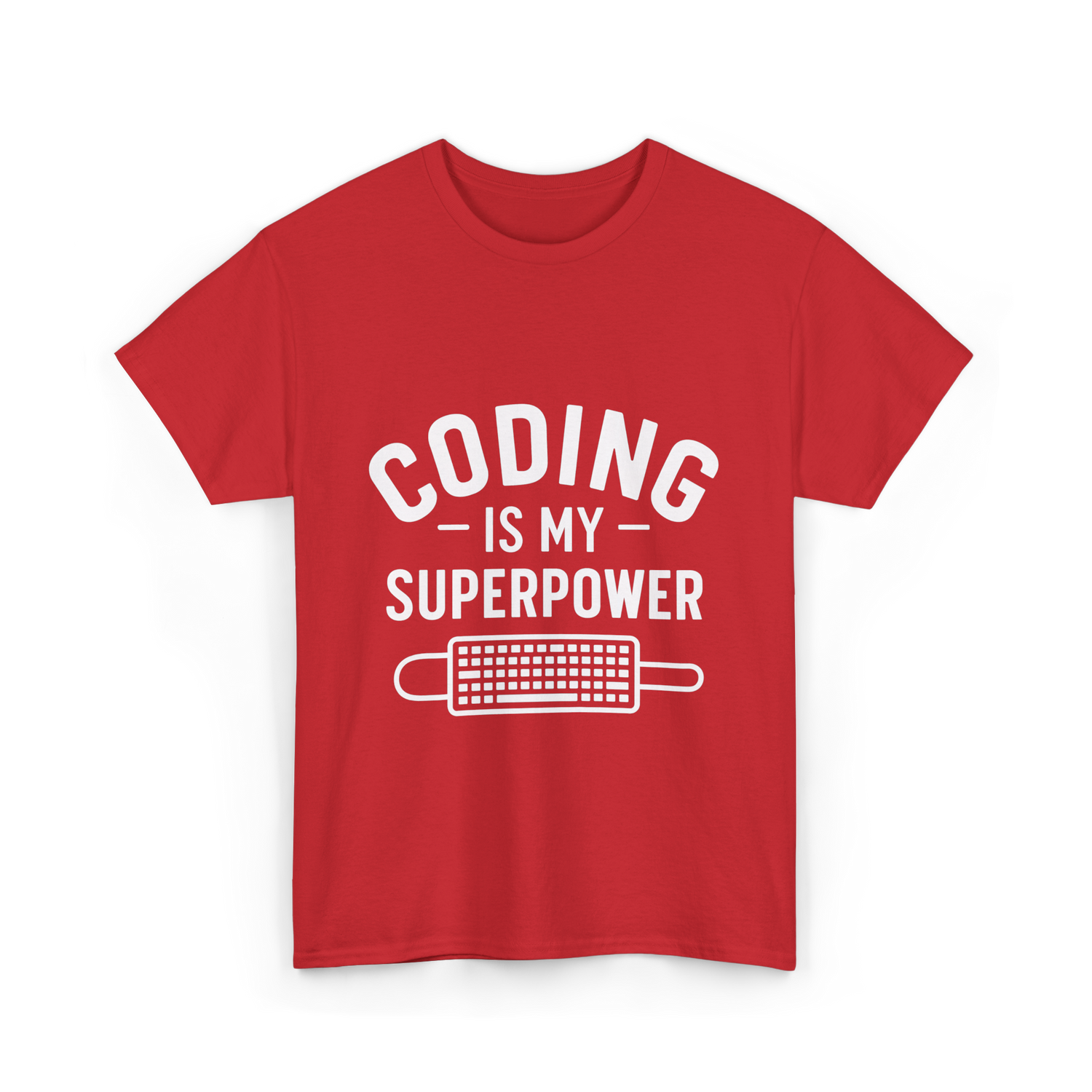 Coding is My Superpower Coder T-Shirt - Red
