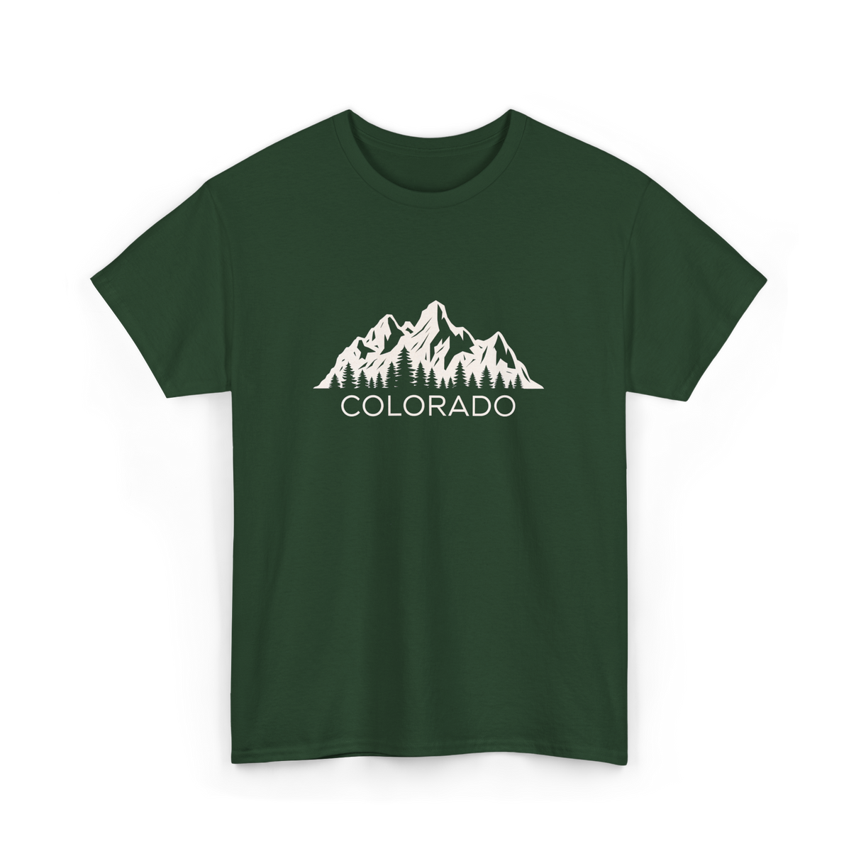 Colorado Mountains Colorado T-Shirt - Forest Green