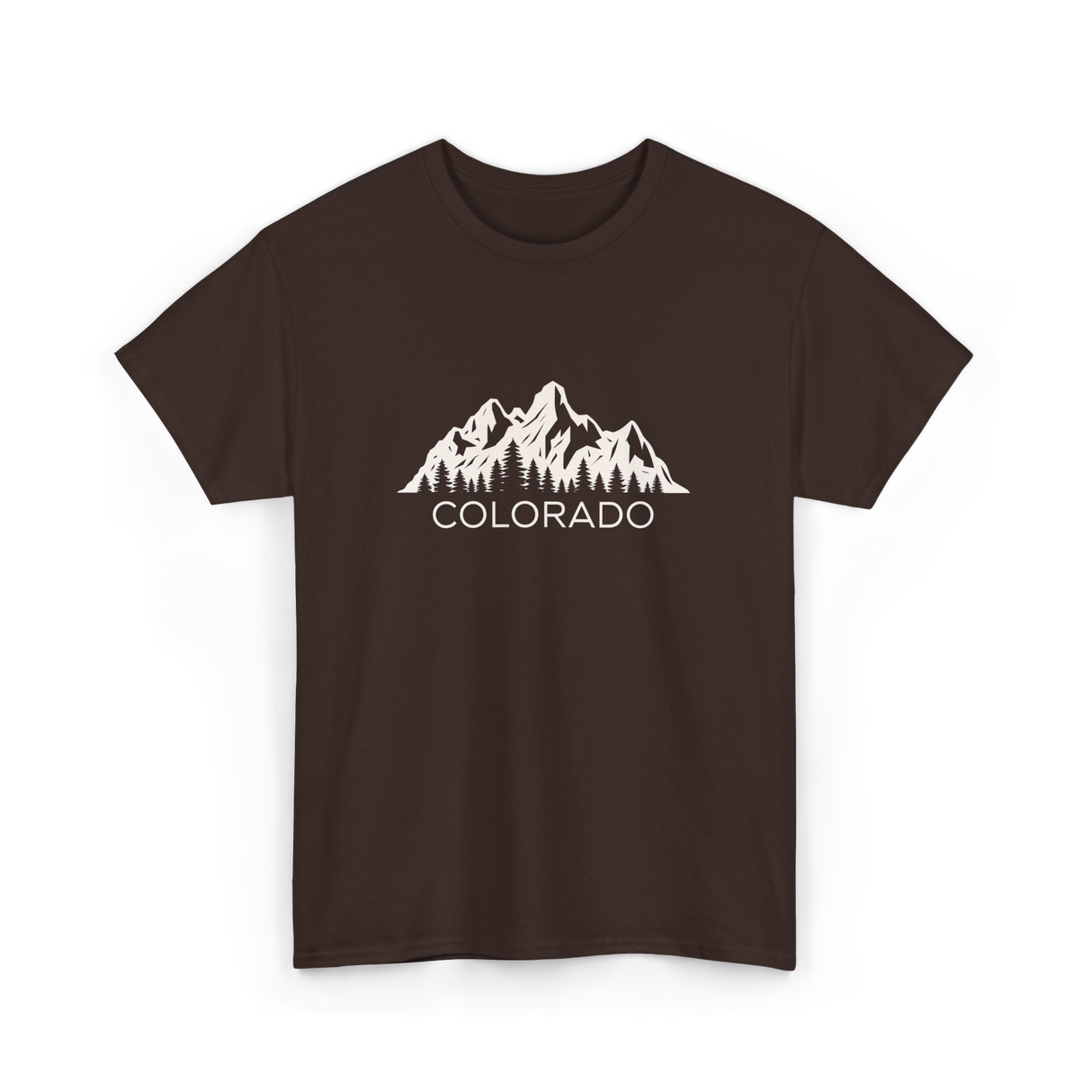 Colorado Mountains Colorado T-Shirt - Dark Chocolate