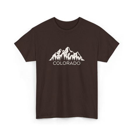 Colorado Mountains Colorado T-Shirt - Dark Chocolate