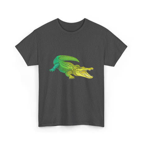 Colorful Alligator Reptile T-Shirt - Dark Heather