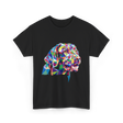Colorful Dog Art Dog Lovers T-Shirt - Black