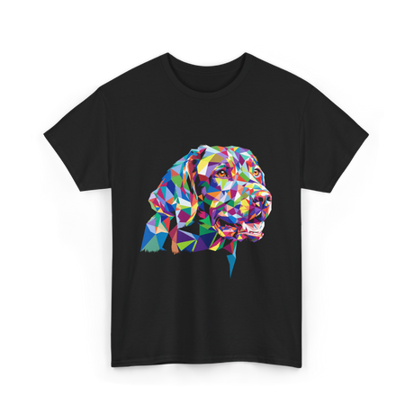 Colorful Dog Art Dog Lovers T-Shirt - Black