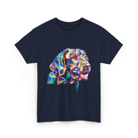 Colorful Dog Art Dog Lovers T-Shirt - Navy