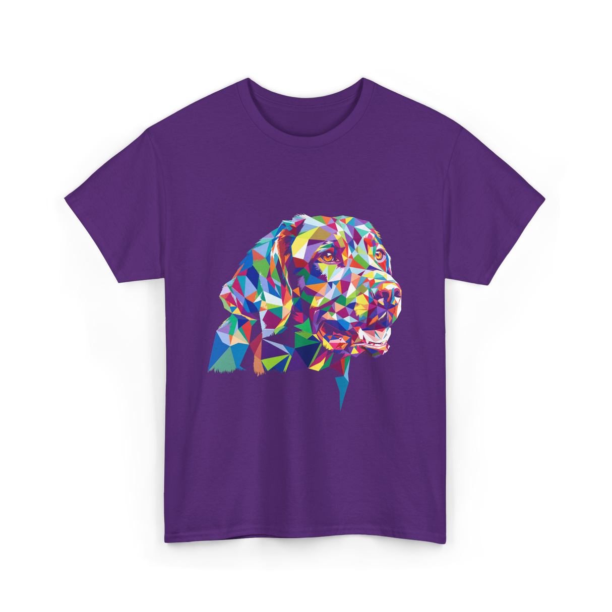 Colorful Dog Art Dog Lovers T-Shirt - Purple