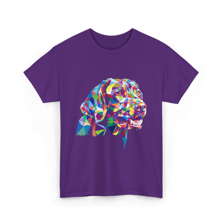 Colorful Dog Art Dog Lovers T-Shirt - Purple