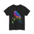 Colourful Bird Birdwatching T-Shirt - Black