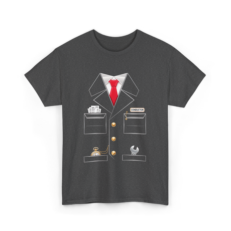 Conductor Costume Train Conductor T-Shirt - Dark Heather