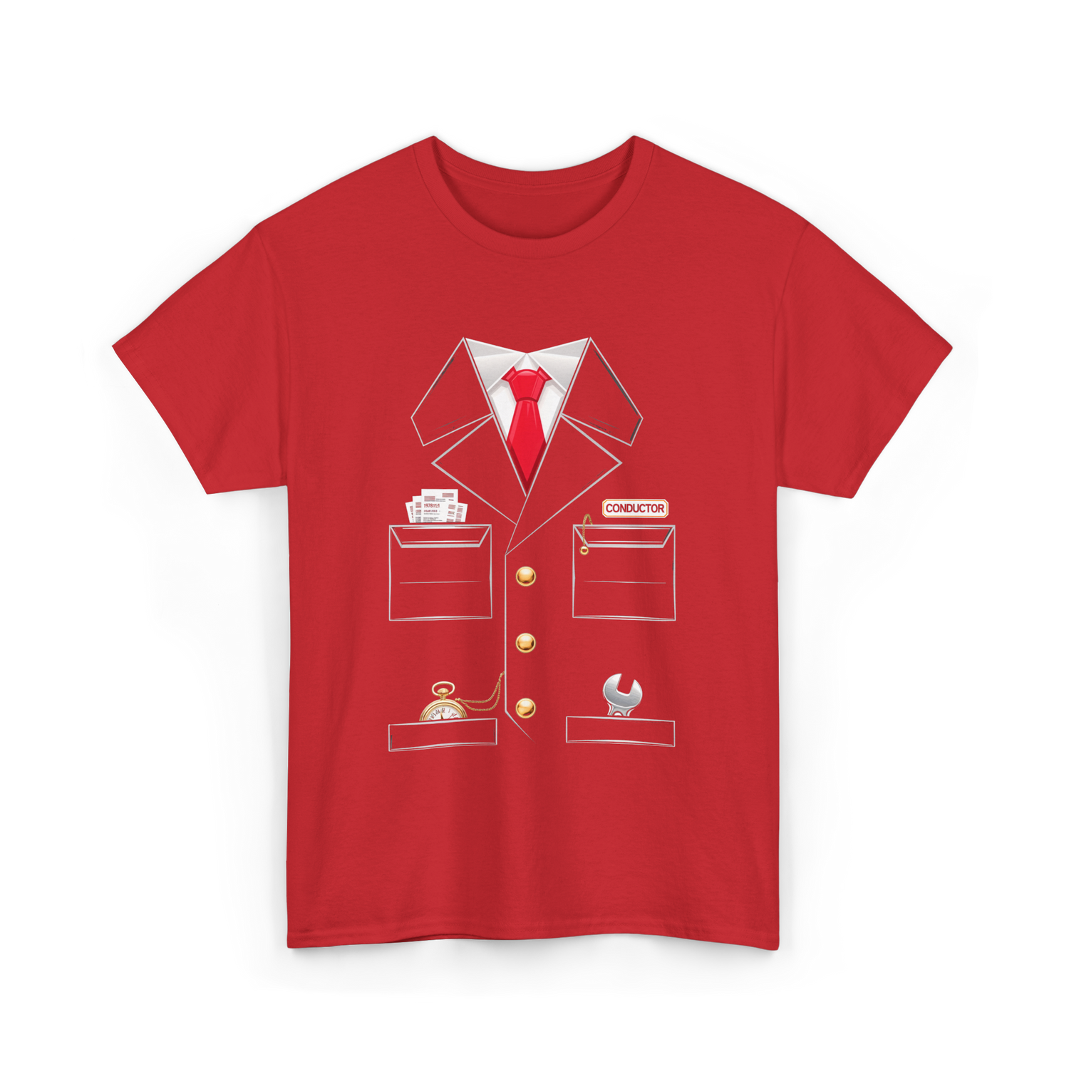 Conductor Costume Train Conductor T-Shirt - Red