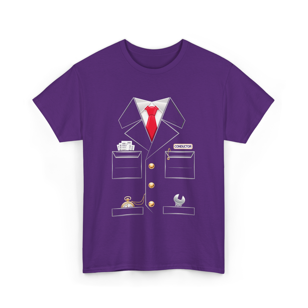 Conductor Costume Train Conductor T-Shirt - Purple