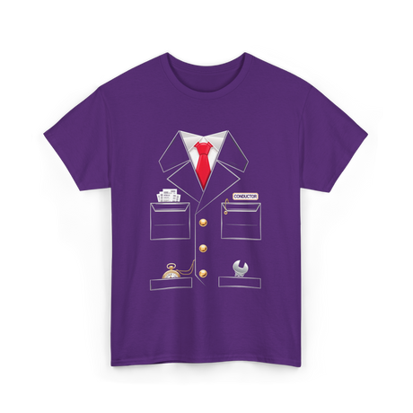 Conductor Costume Train Conductor T-Shirt - Purple