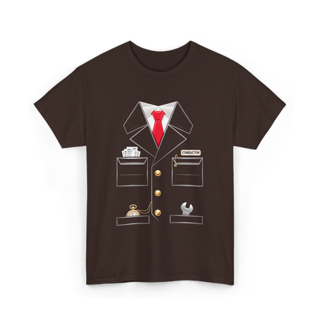 Conductor Costume Train Conductor T-Shirt - Dark Chocolate