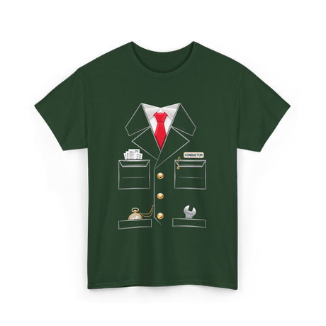 Conductor Costume Train Conductor T-Shirt - Forest Green