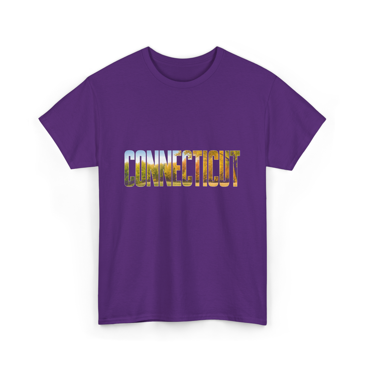 Connecticut Nature Landscape T-Shirt - Purple