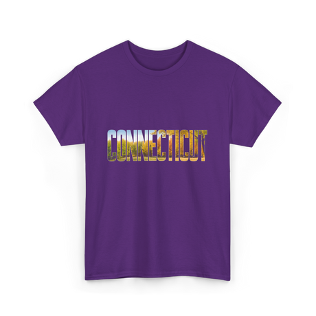 Connecticut Nature Landscape T-Shirt - Purple