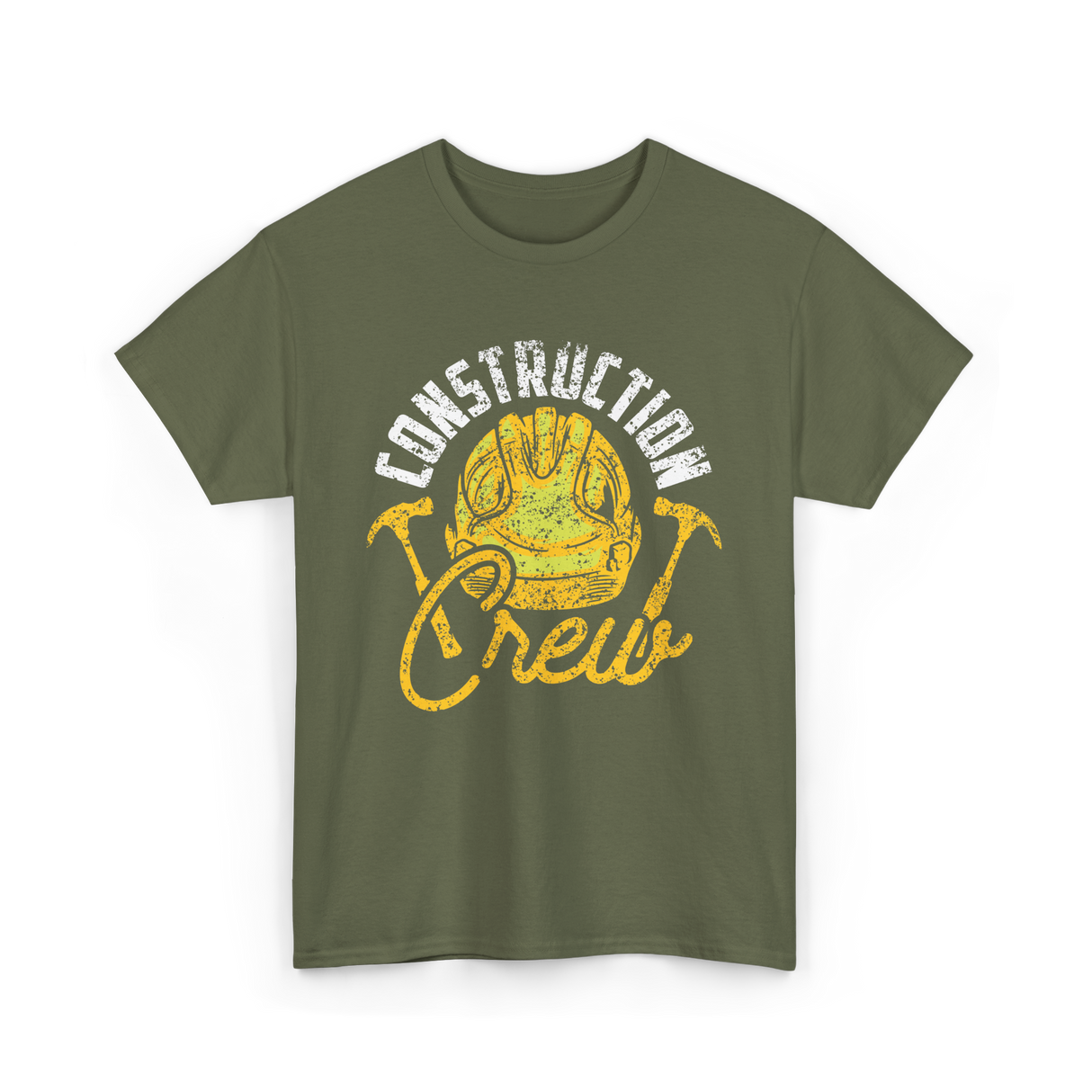 Construction Crew Construction Worker T-Shirt - Military Green