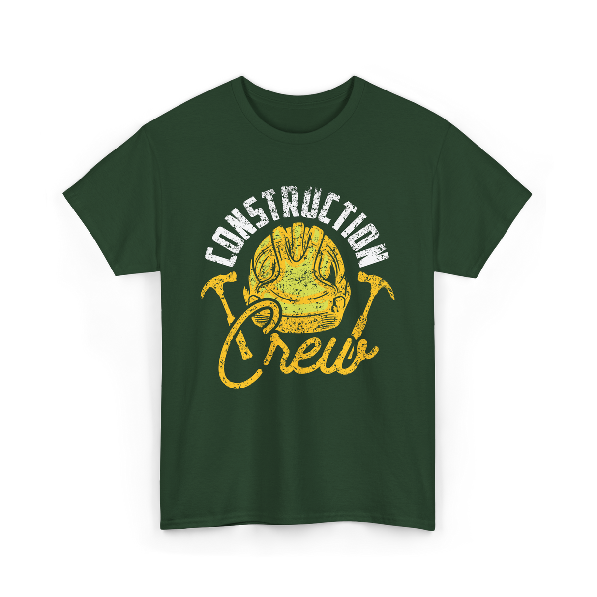 Construction Crew Construction Worker T-Shirt - Forest Green