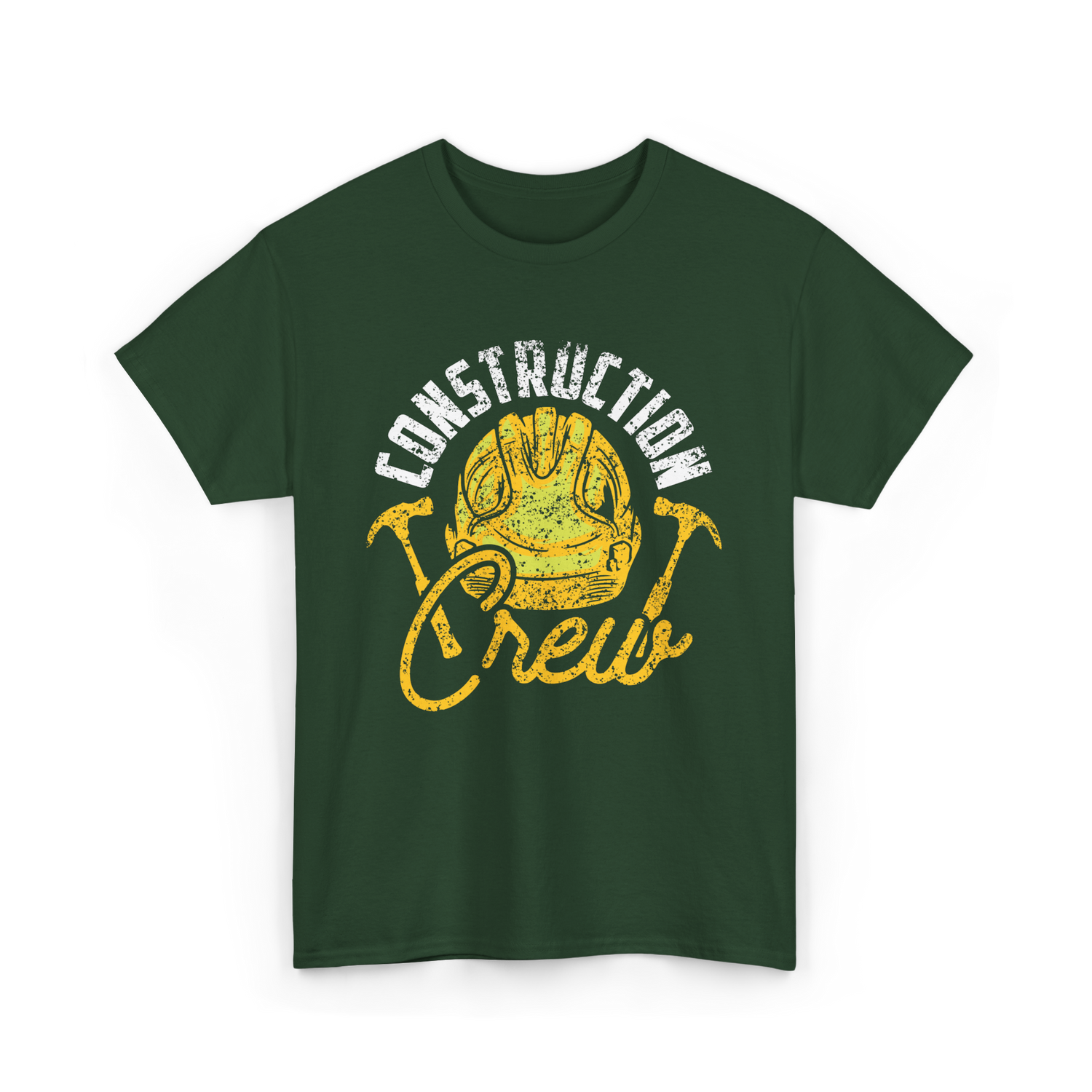 Construction Crew Construction Worker T-Shirt - Forest Green
