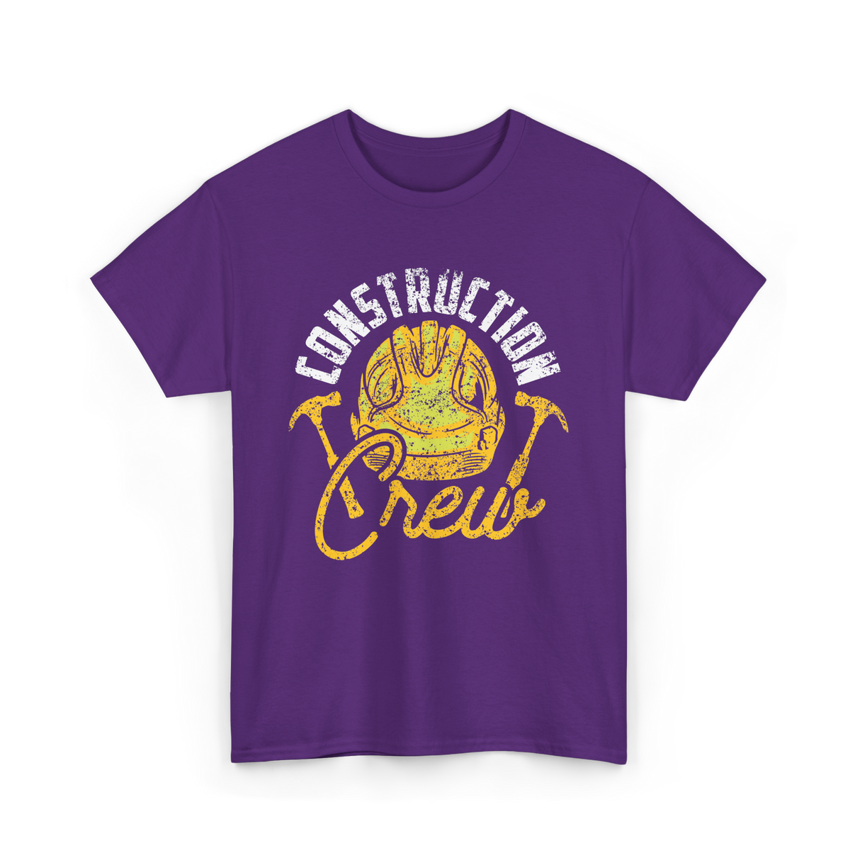 Construction Crew Construction Worker T-Shirt - Purple