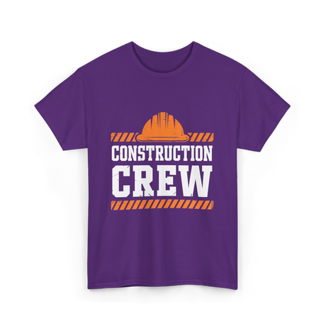 Construction Crew Crew Construction T-Shirt - Purple
