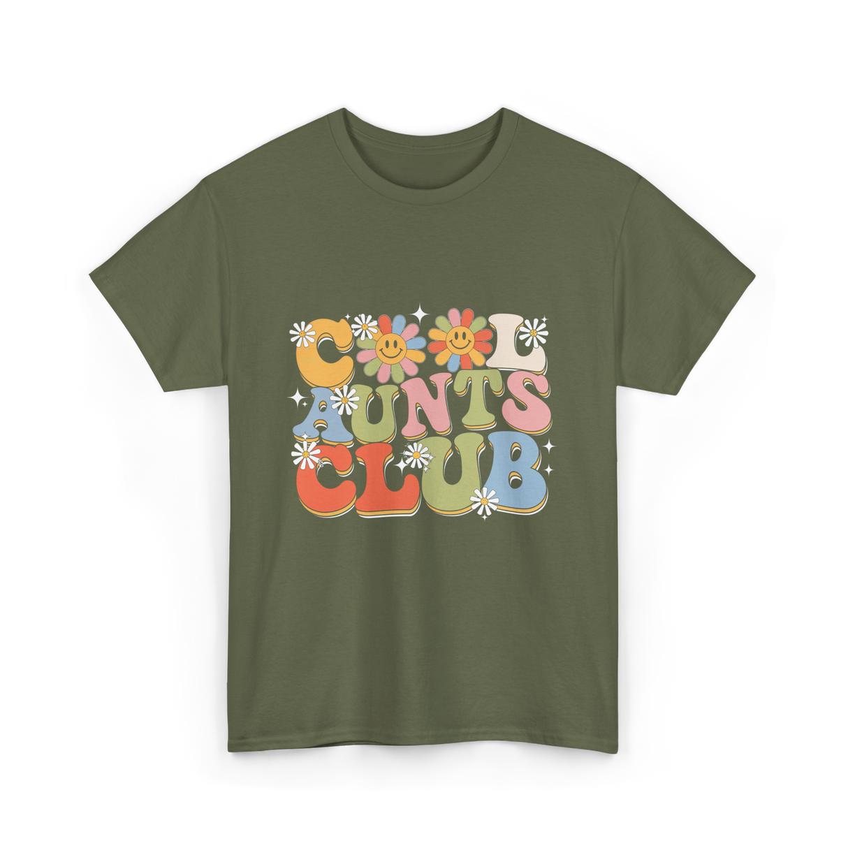 Cool Aunts Club Aunts Club T-Shirt - Military Green