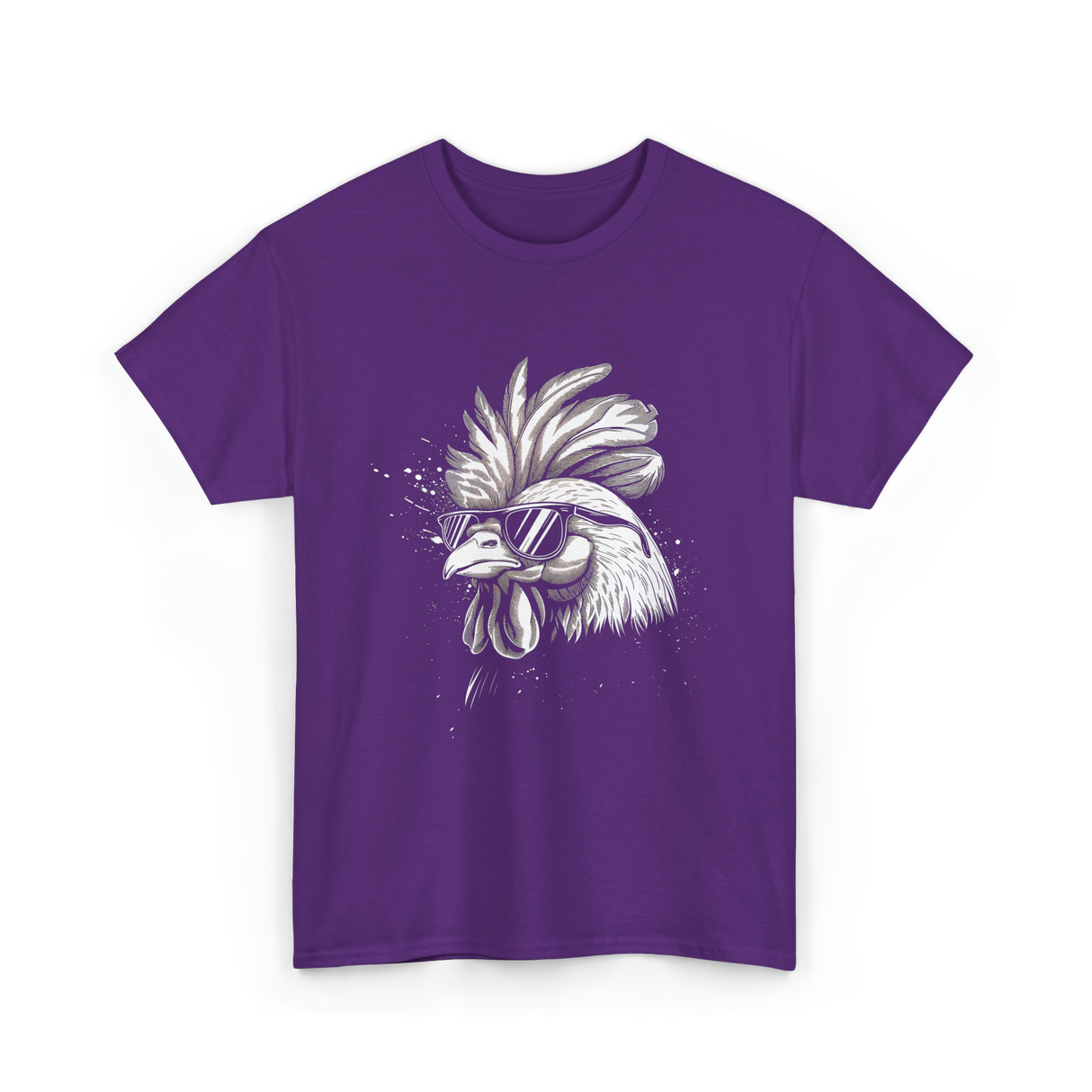 Cool Chicken Urban Art Chicken T-Shirt - Purple