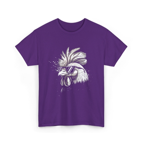 Cool Chicken Urban Art Chicken T-Shirt - Purple