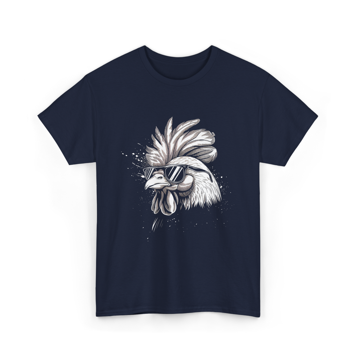 Cool Chicken Urban Art Chicken T-Shirt - Navy