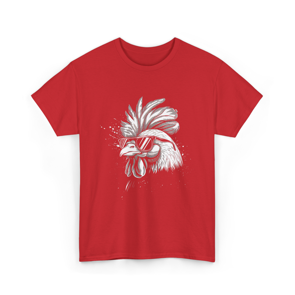 Cool Chicken Urban Art Chicken T-Shirt - Red