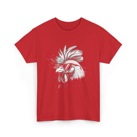 Cool Chicken Urban Art Chicken T-Shirt - Red