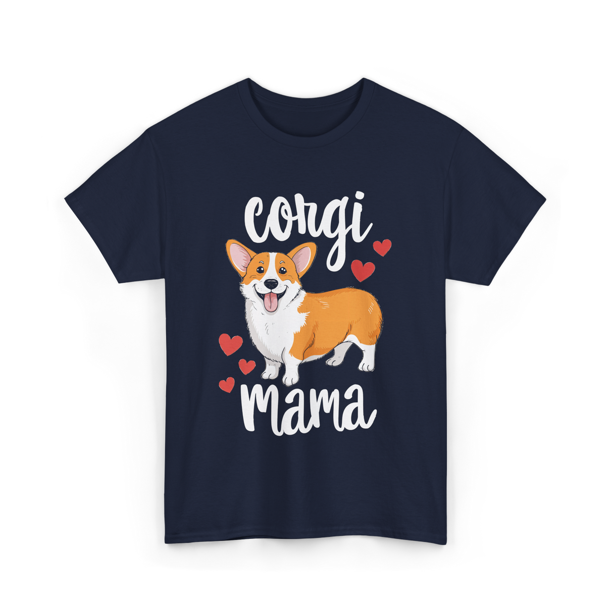 Corgi Mama Corgi Dog T-Shirt - Navy