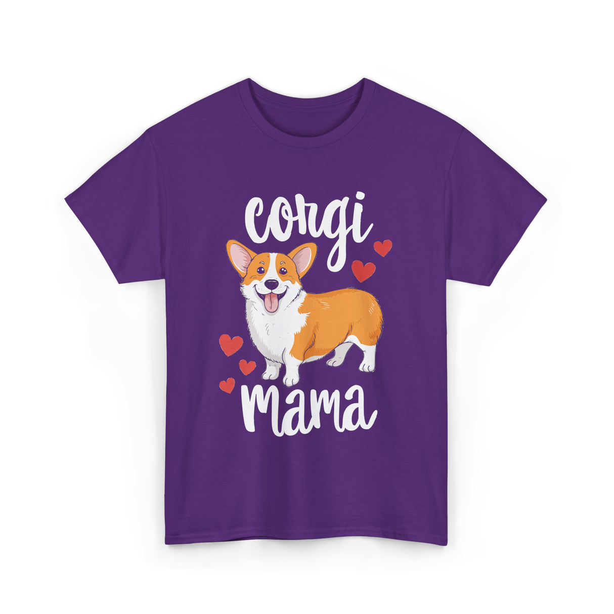 Corgi Mama Corgi Dog T-Shirt - Purple