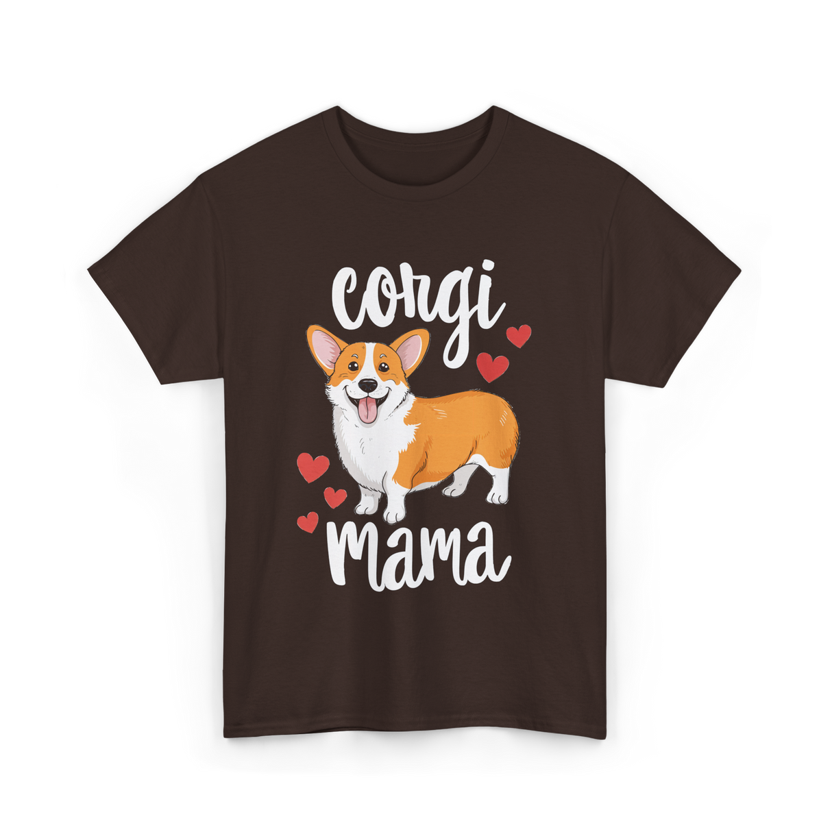 Corgi Mama Corgi Dog T-Shirt - Dark Chocolate