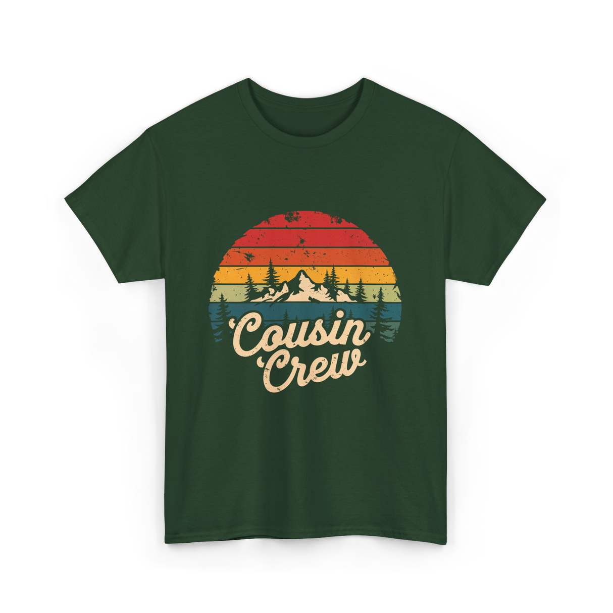 Cousin Crew Camping Adventure T-Shirt - Forest Green