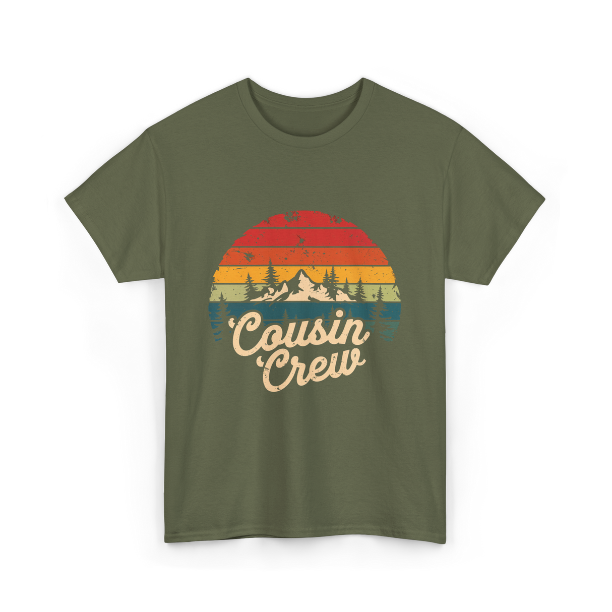 Cousin Crew Camping Adventure T-Shirt - Military Green