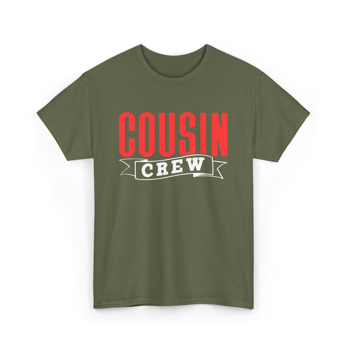 Cousin Crew Cousins Announcement T-Shirt - Military Green